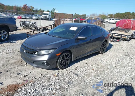 2020 Honda Civic Sport из США, поврежденный, VIN 19XFC2F82LE006601